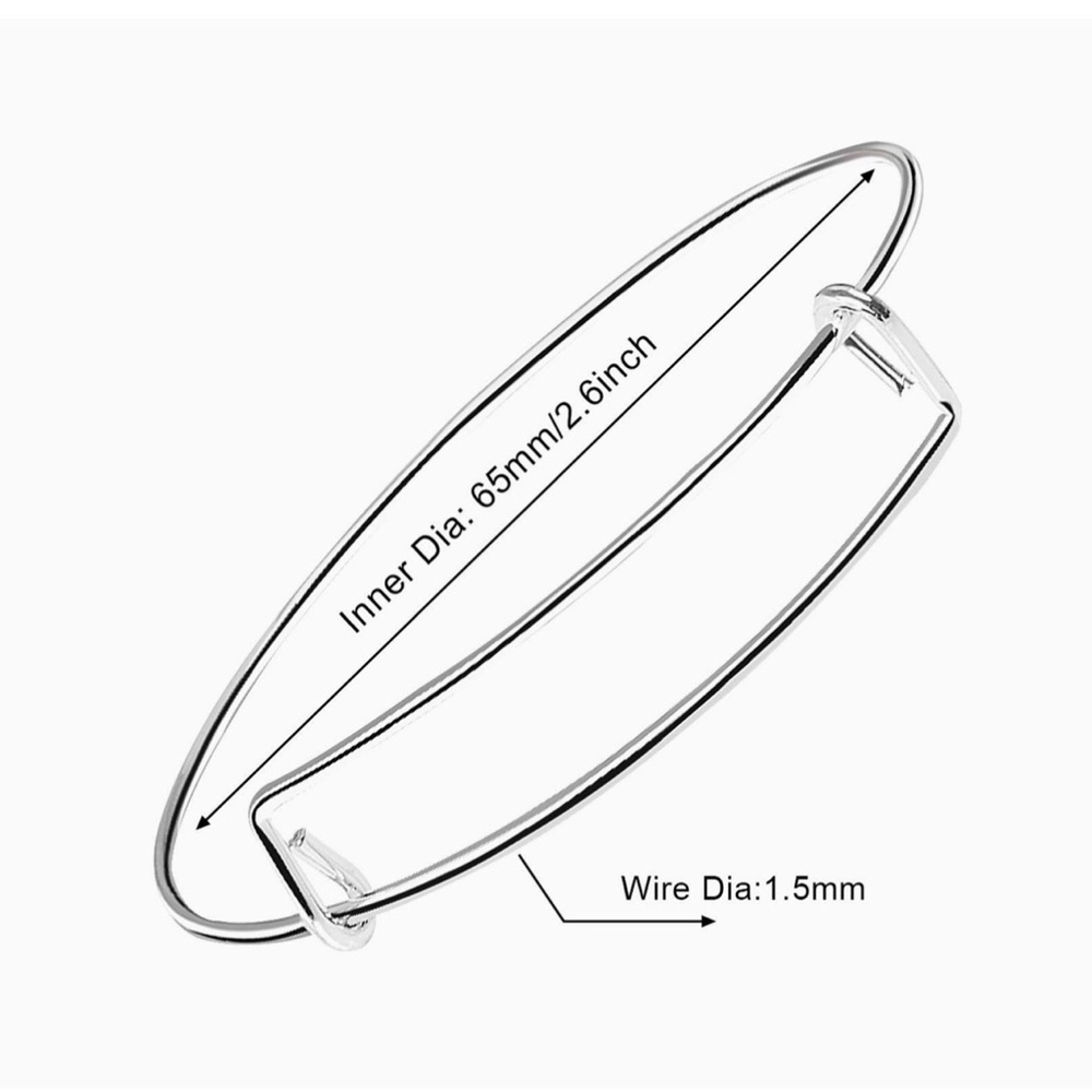 Cross Pendant Bangle Bracelet - image 6